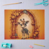 Baby giraffe in steampunk-cartoon tissuepapier (Craft)