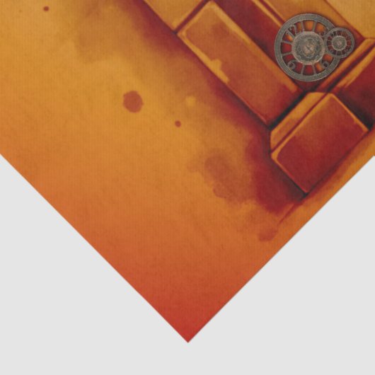 Baby giraffe in steampunk-cartoon tissuepapier (Detail)