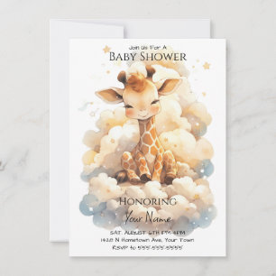 Baby Giraffe in wolken Baby shower Kaart