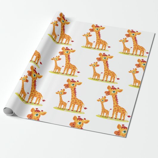 Baby Giraffe inpakpapier (Uitgerold)