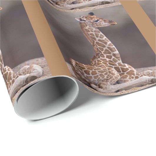 Baby Giraffe Inpakpapier (Rol Hoek)