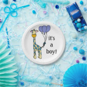 Baby Giraffe - It's a Boy - Baby shower Borden Papieren Bordje (Feest)