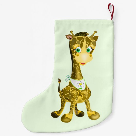 Baby Giraffe Kerstkous -  Kleine Kerstsok (Achterkant)
