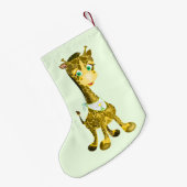 Baby Giraffe Kerstkous -  Kleine Kerstsok (Achterkant (Hangend))