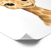 Baby Giraffe-kinderkamer Muur Kunst Jungle Safari  Poster (Hoek)