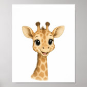 Baby Giraffe-kinderkamer Muur Kunst Jungle Safari  Poster (Voorkant)