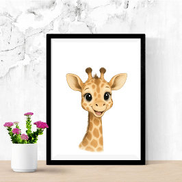Baby Giraffe kinderkamer muurdecor Jungle Safari D Poster