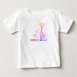 Baby Giraffe Kleurboek T-Shirt voor Peuters