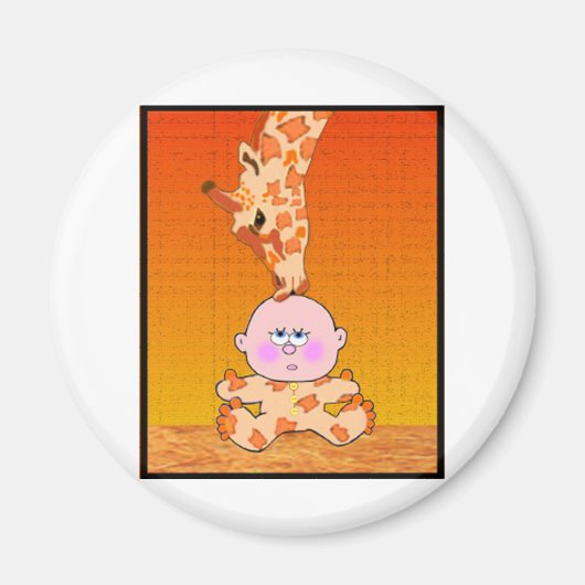 BABY & GIRAFFE MAGNEET (Voorkant)