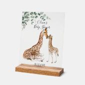 BABY GIRAFFE MAMA GIRAFFE BABY SHOWER ACRYL BORD (Hoek)