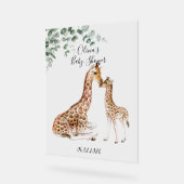 BABY GIRAFFE MAMA GIRAFFE BABY SHOWER ACRYL BORD (Hoek)