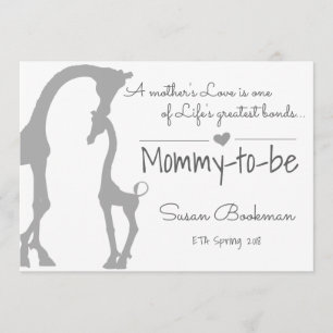 Baby Giraffe mammie om zwangerschap aan te kondige Aankondiging