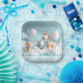 Baby Giraffe met al zijn vrienden Papieren Bordje (Feest)