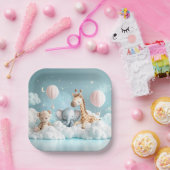 Baby Giraffe met al zijn vrienden Papieren Bordje (Feest)