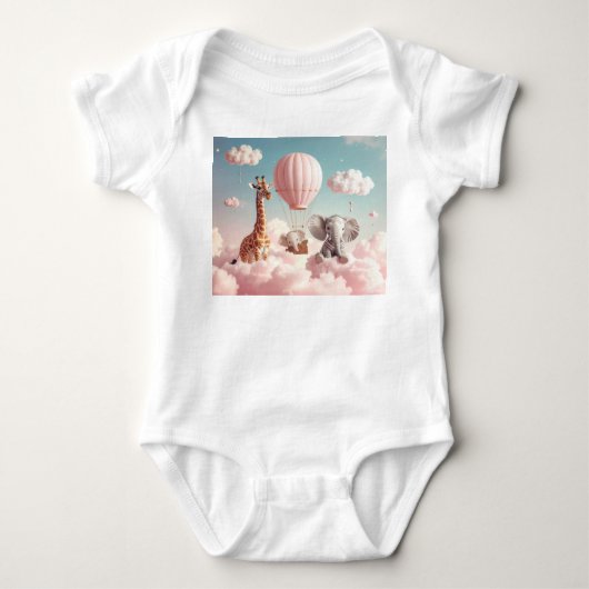 Baby Giraffe met al zijn vrienden Romper (Voorkant)