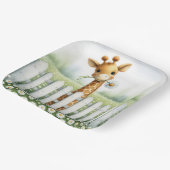 Baby Giraffe met Daisy Papieren Bordje (Gebogen)