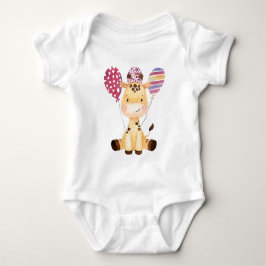 Baby Giraffe met kleurrijke ballonnen Romper