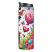 Baby Giraffe Multi Heart Balloon Wrap Thermosbeker (Geroteerd rechts)