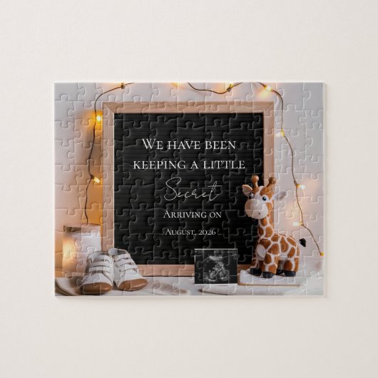  Baby Giraffe Neutral  pregnancy announcement  Legpuzzel (Horizontaal)