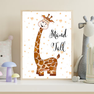 Baby Giraffe Nursery Print Sta Recht Schattig Tren