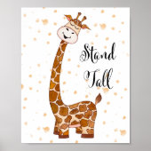 Baby Giraffe Nursery Print stand Tall Cute Trendy (Voorkant)