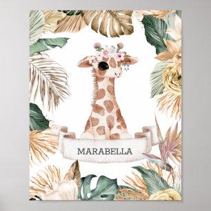 *~* Baby Giraffe Oerwoud Planten Nursery Girl Poster