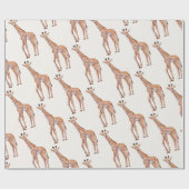 Baby Giraffe Patroon Cadeaupapier (Vlak)