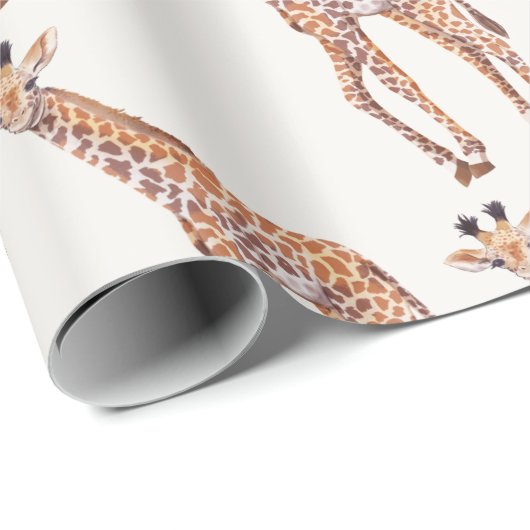Baby Giraffe Patroon Cadeaupapier (Rol Hoek)