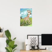 Baby Giraffe Poster (Thuiskantoor)