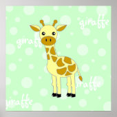 Baby Giraffe Poster / afdrukken (Voorkant)