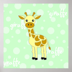 Baby Giraffe Poster / afdrukken