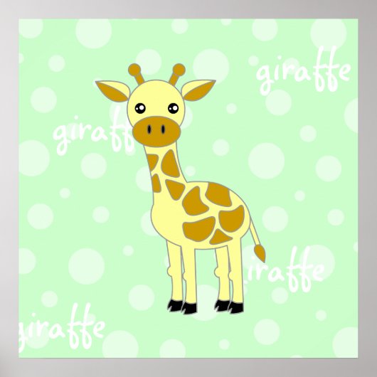 Baby Giraffe Poster / afdrukken (Voorkant)