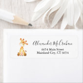 Baby Giraffe Return-adreslabel Etiket (Insitu)