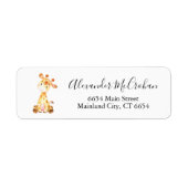 Baby Giraffe Return-adreslabel Etiket (Voorkant)