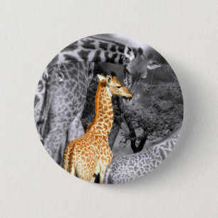 Baby Giraffe Ronde Button 5,7 Cm