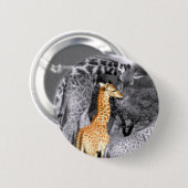Baby Giraffe Ronde Button 5,7 Cm (Voorkant /achterkant)