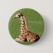 Baby Giraffe Ronde Button 5,7 Cm (Voorkant)