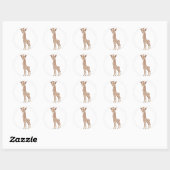 Baby Giraffe Ronde Sticker (Vel)