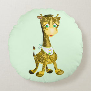 Baby Giraffe Round Pillow Rond Kussen