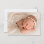 Baby Giraffe Rustieke Bloemen Baby Geboorte Aankon Aankondiging (Achterkant)