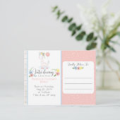 Baby Giraffe Rustieke Bloemen Baby Geboorte Aankon Aankondigingskaart (Staand voorkant)