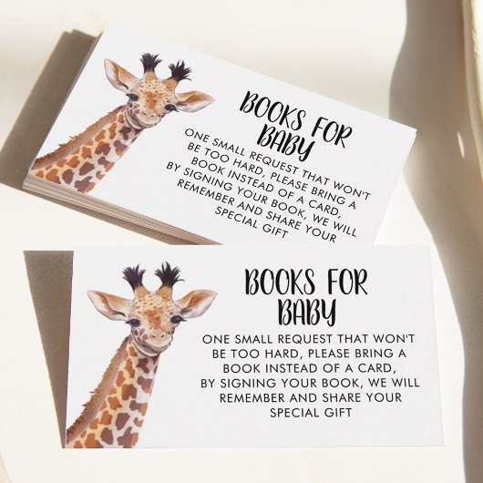 Baby Giraffe Safari Book Request Informatiekaartje