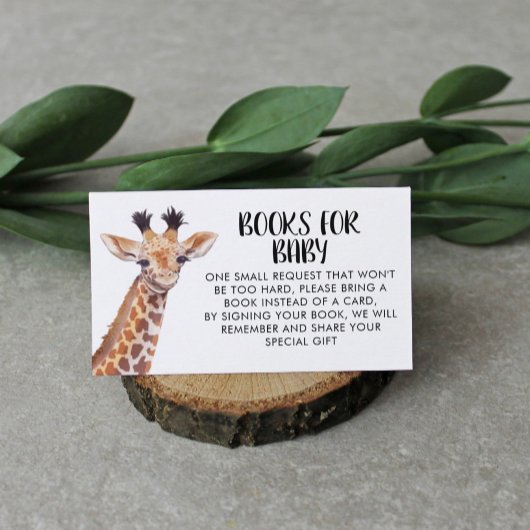 Baby Giraffe Safari Book Request Informatiekaartje