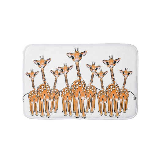 Baby Giraffe, safari dieren Bath Mat (Voorkant)