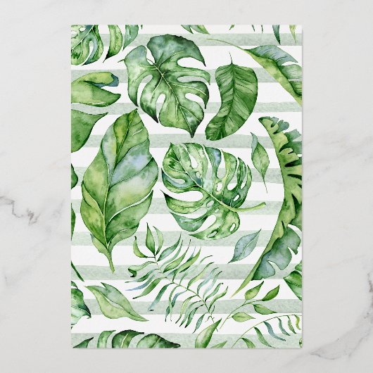 Baby Giraffe Safari Wood Baby shower Gold Folie Uitnodiging (Achterkant)