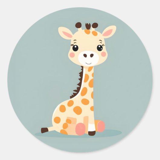 Baby Giraffe Sticker (Voorkant)