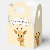Baby Giraffe Tekening Aangepast Bedankdoosjes (Geopend)