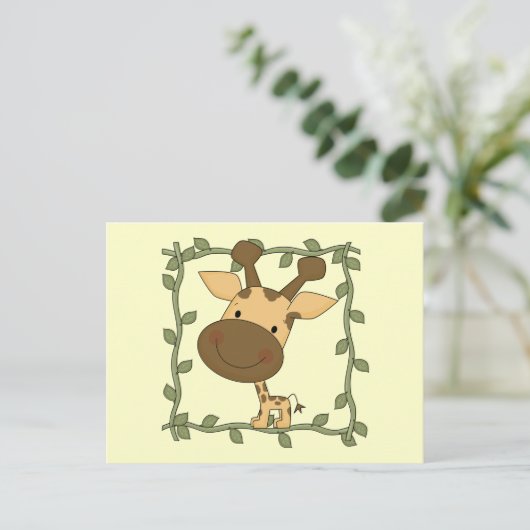 Baby Giraffe Tshirts en cadeaus Briefkaart (Staand voorkant)