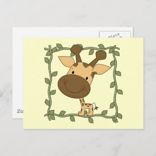 Baby Giraffe Tshirts en cadeaus Briefkaart (Voorkant / Achterkant)