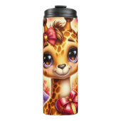 Baby Giraffe Valentijnsdag Cadeau Box Wrap Thermosbeker (Voorkant)